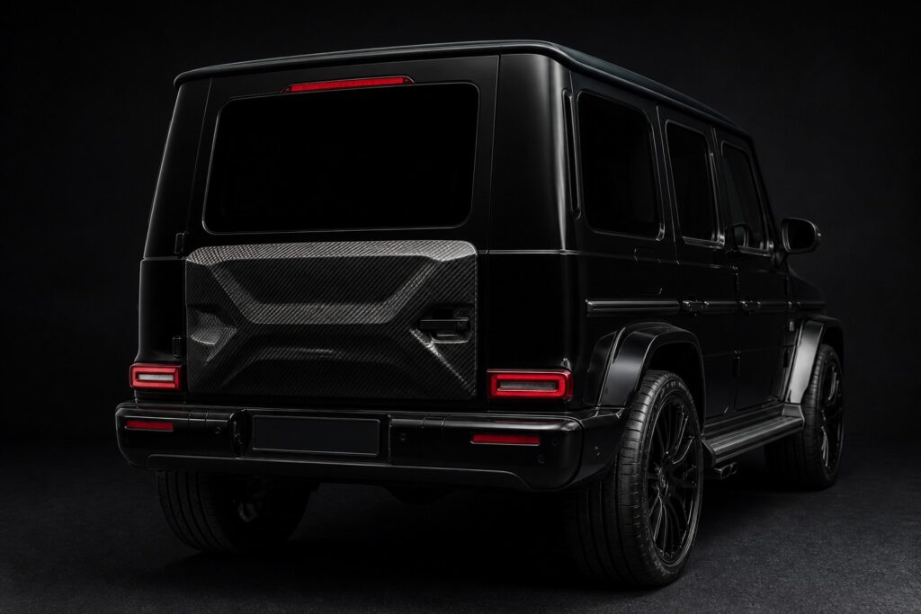 g63 carbon fiber tailgate panel guide