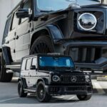 W465 G63 front lip with LED lights lower bumper spoiler