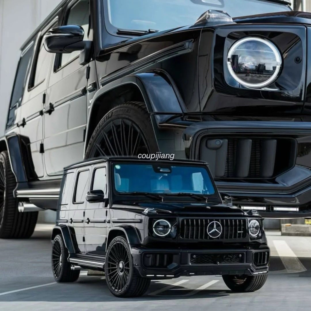 W465 G63 front lip with LED lights lower bumper spoiler