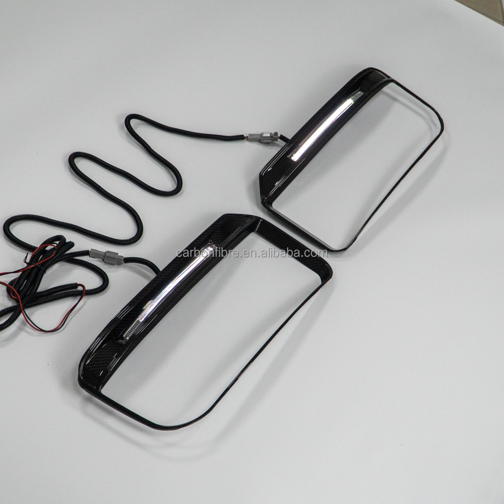 Carbon fiber headlight frame cover W465 G63 G500 LED light upgrade