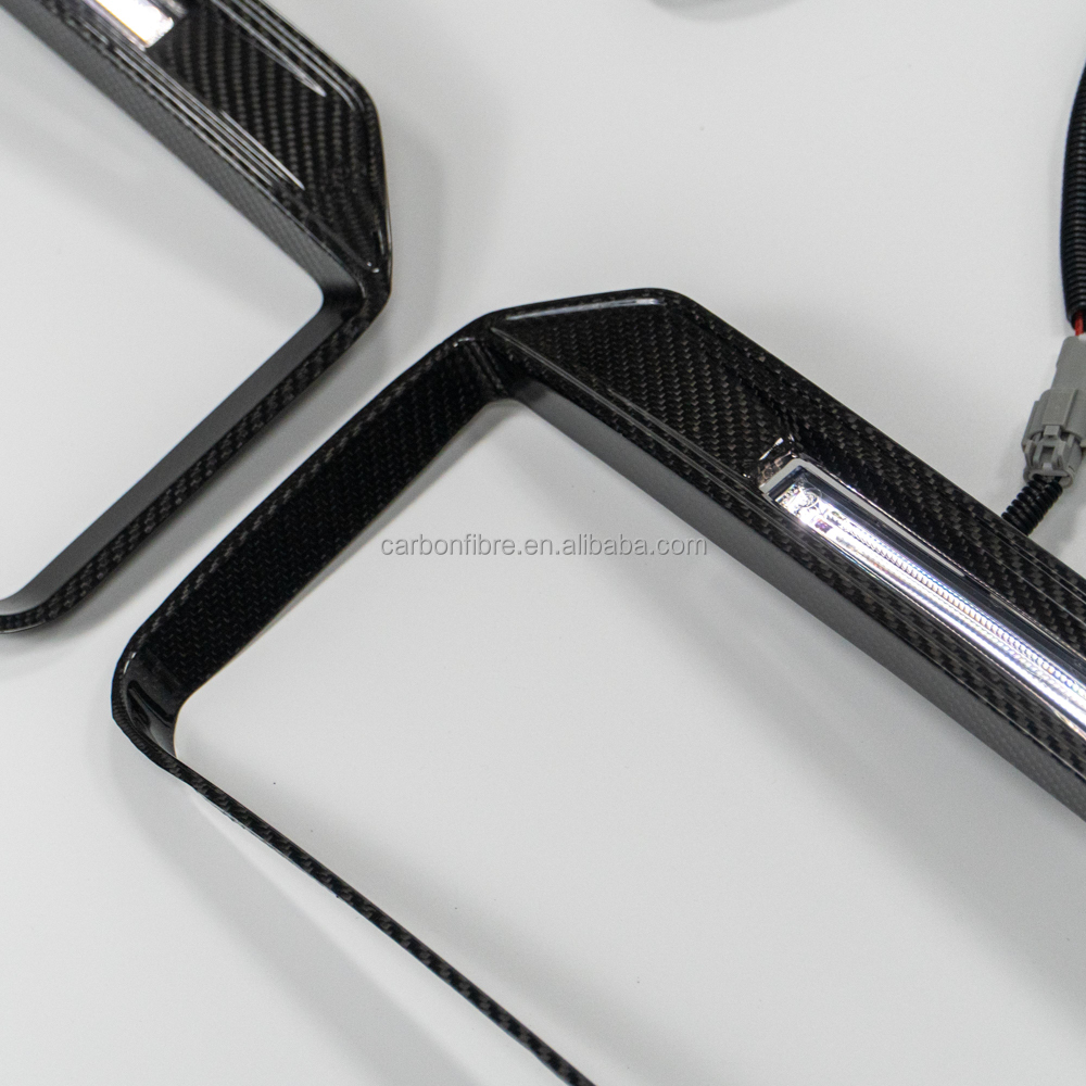 B-Style dry carbon LED DRL headlight frame Mercedes G-Class W465 2025