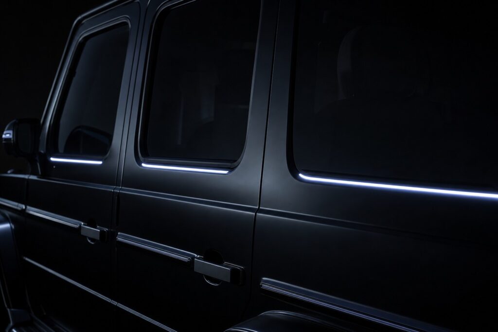 glowing belt line light trim g class guide