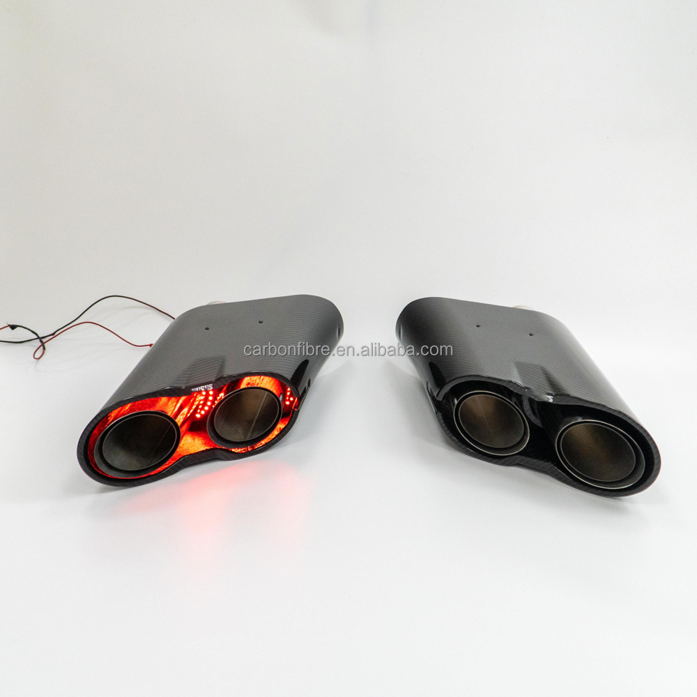 Dry carbon exhaust tips for Mercedes G-Class W464 G63 G500 Brabus B900 style