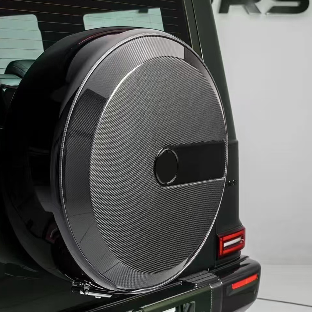 G63 dry carbon spare tire cover G-Wagon W463 tailgate